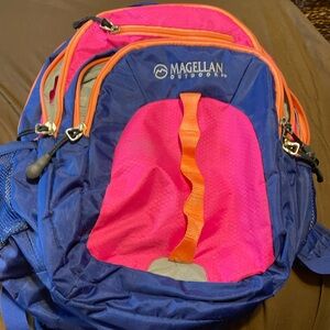 Magellan Outdoors Kids Backpack - Blue and Pink